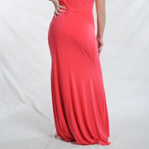 CALVIN KLEIN CORAL FULL LENGTH FORMAL GOWN~ - Picture 5 of 5